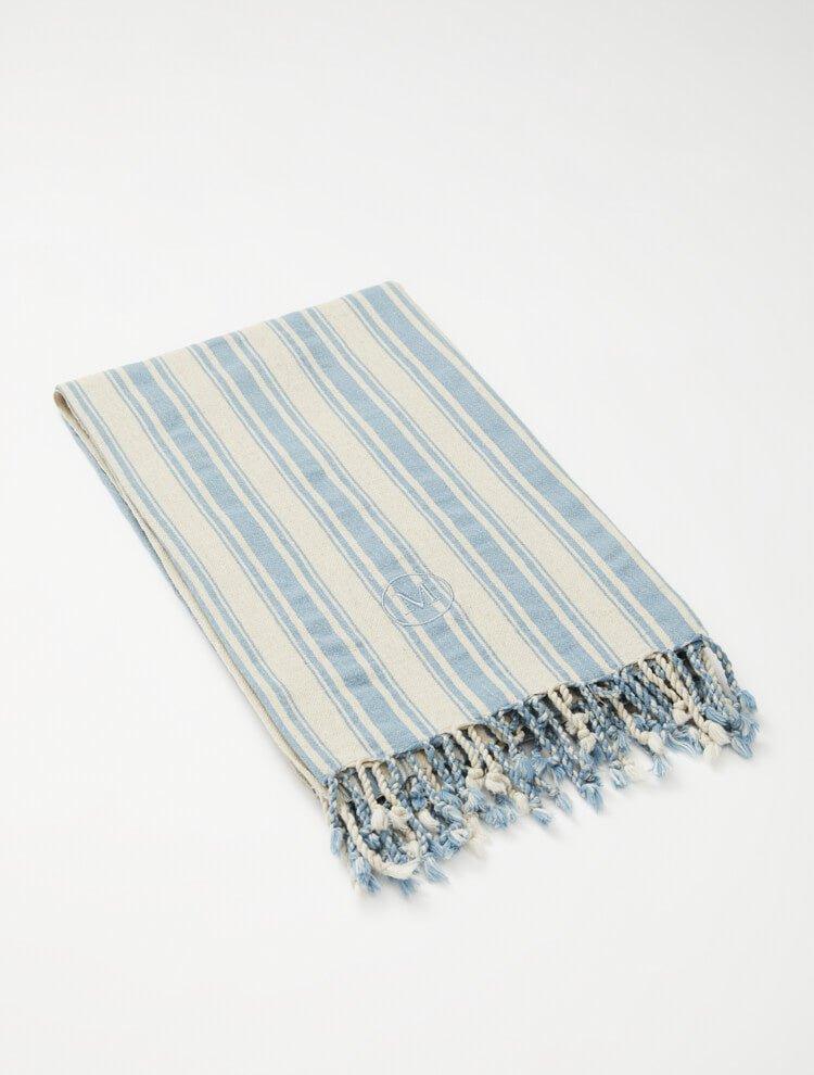 Sole Light Blue/Beige Pestemal | Moeva | Towel | Each week unveils new pieces—luxury swimwear, fluid resort silhouettes, and elevated summer-to-evening essentials designed to carry you from coastal escapes to city nights.