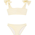 Tia Yellow Kids Bikini Set with Bow Strap Detail | Moeva | Bikini Set | Each week unveils new pieces—luxury swimwear, fluid resort silhouettes, and elevated summer-to-evening essentials designed to carry you from coastal escapes to city nights.