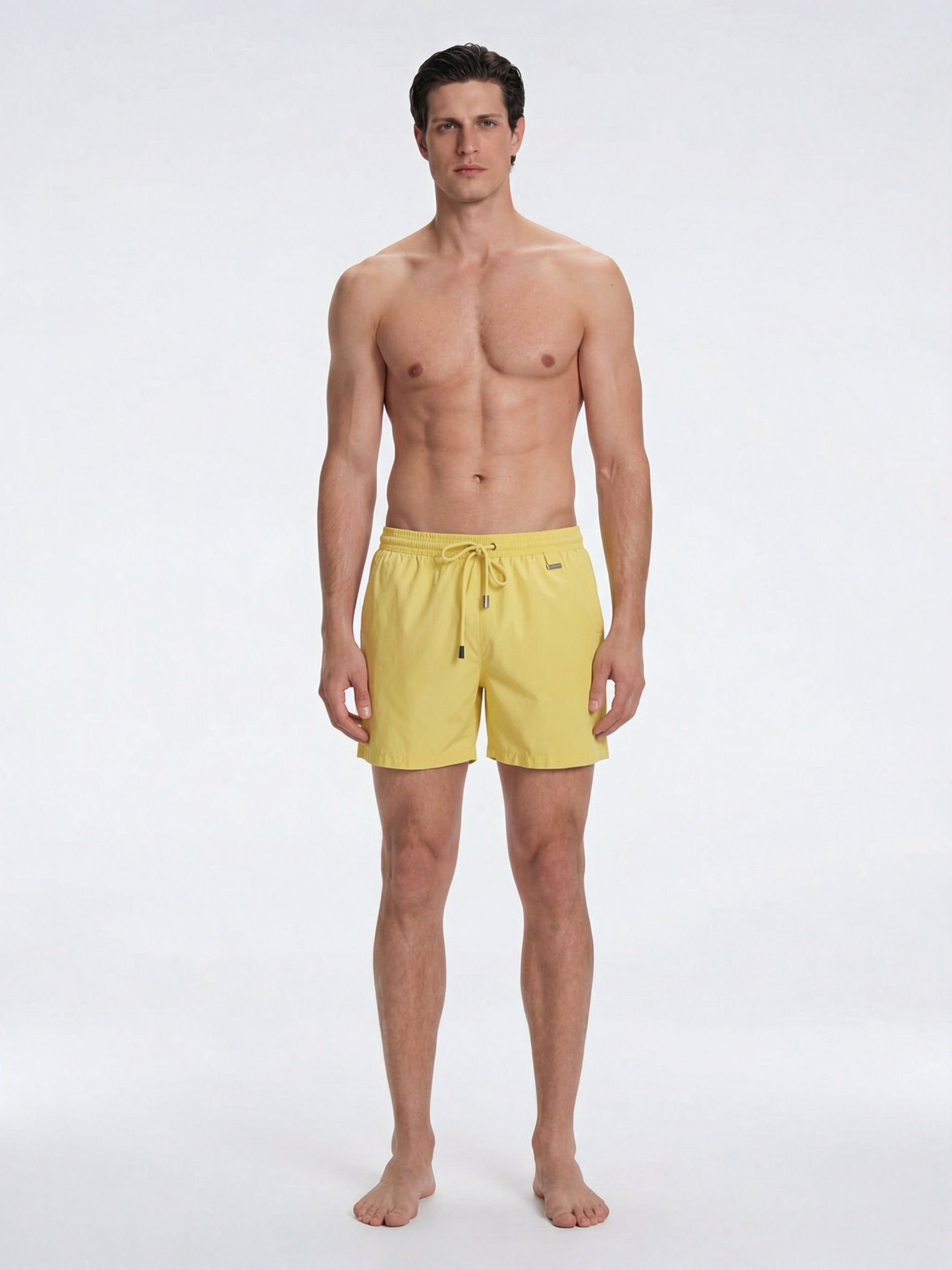 Louis Yellow Quick-Dry Swim Shorts | Moeva | Shorts | Each week unveils new pieces—luxury swimwear, fluid resort silhouettes, and elevated summer-to-evening essentials designed to carry you from coastal escapes to city nights.