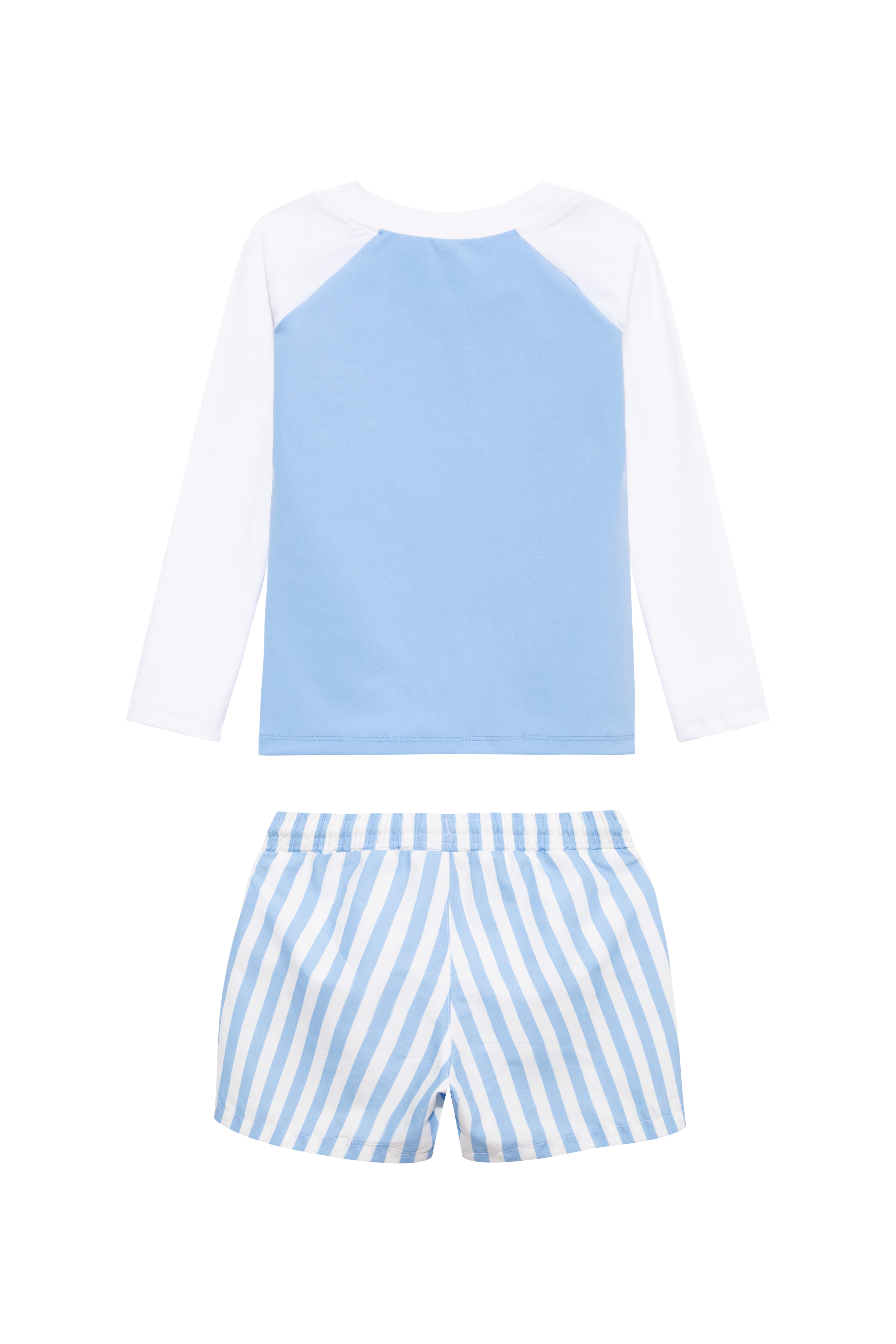 Venterol Blue White Kids Long Sleeve Swim Set | Moeva | Swim Set | Each week unveils new pieces—luxury swimwear, fluid resort silhouettes, and elevated summer-to-evening essentials designed to carry you from coastal escapes to city nights.