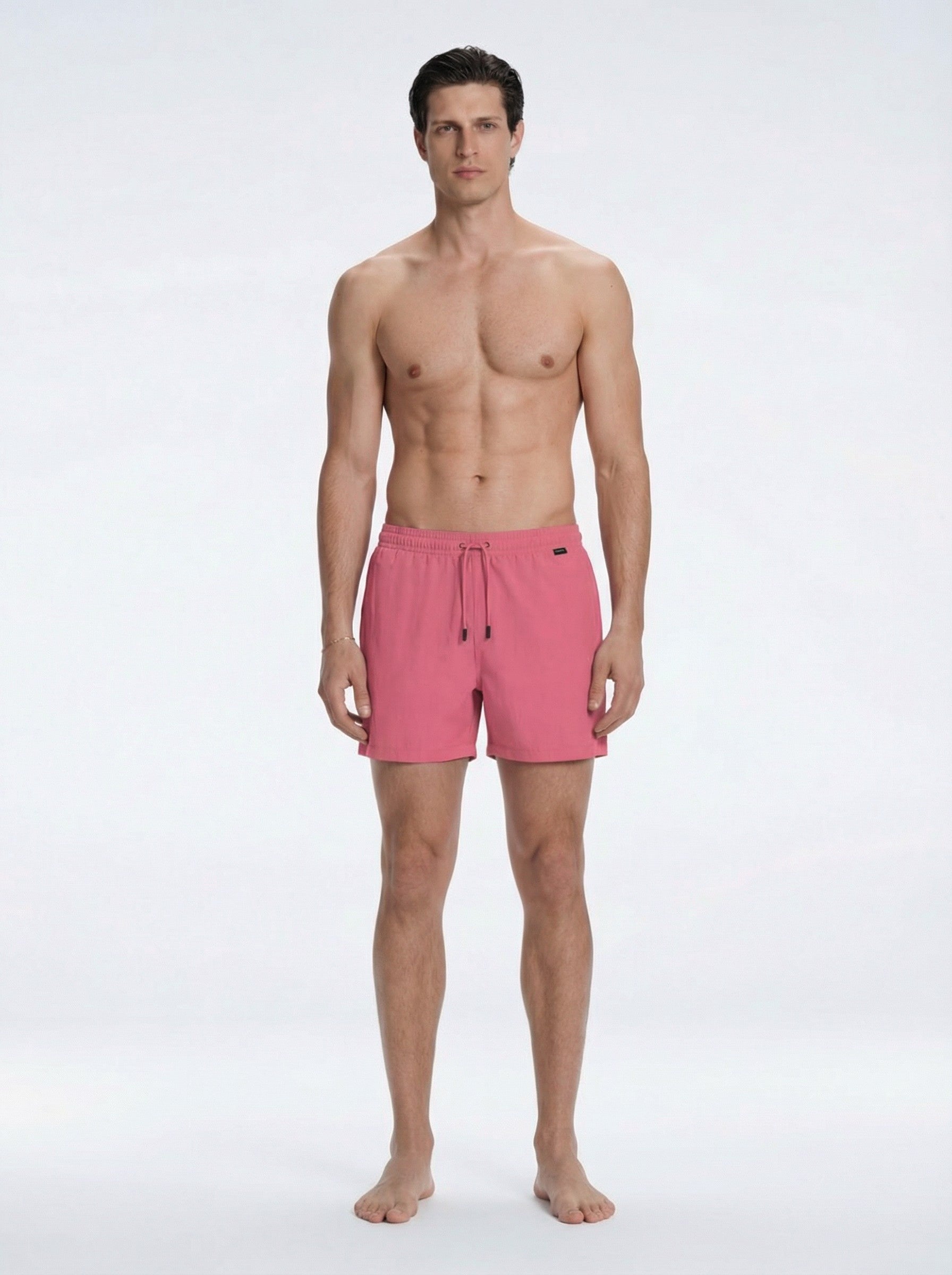 Louis Pink Quick-Dry Swim Shorts | Moeva | Shorts | Each week unveils new pieces—luxury swimwear, fluid resort silhouettes, and elevated summer-to-evening essentials designed to carry you from coastal escapes to city nights.