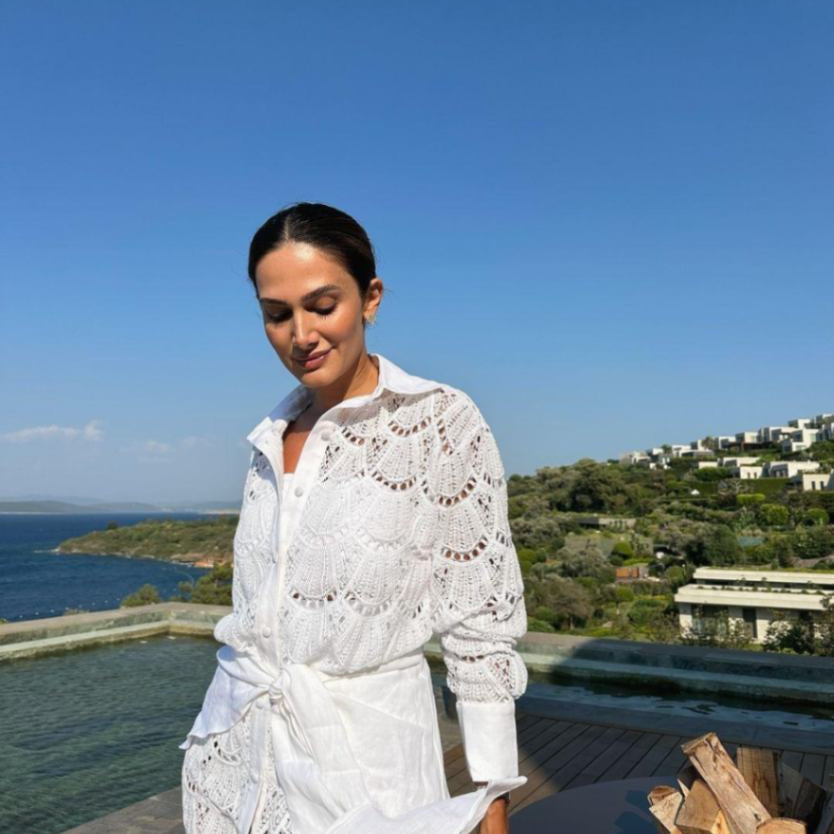 Rüya Büyüktetik - Nayeli White Tie-Front Cotton Shirt Dress | Moeva | Dress | Each week unveils new pieces—luxury swimwear, fluid resort silhouettes, and elevated summer-to-evening essentials designed to carry you from coastal escapes to city nights.