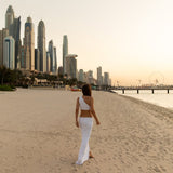 Julia Mateian - Violet White One Shoulder Maxi Dress