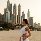 Julia Mateian - Violet White One Shoulder Maxi Dress