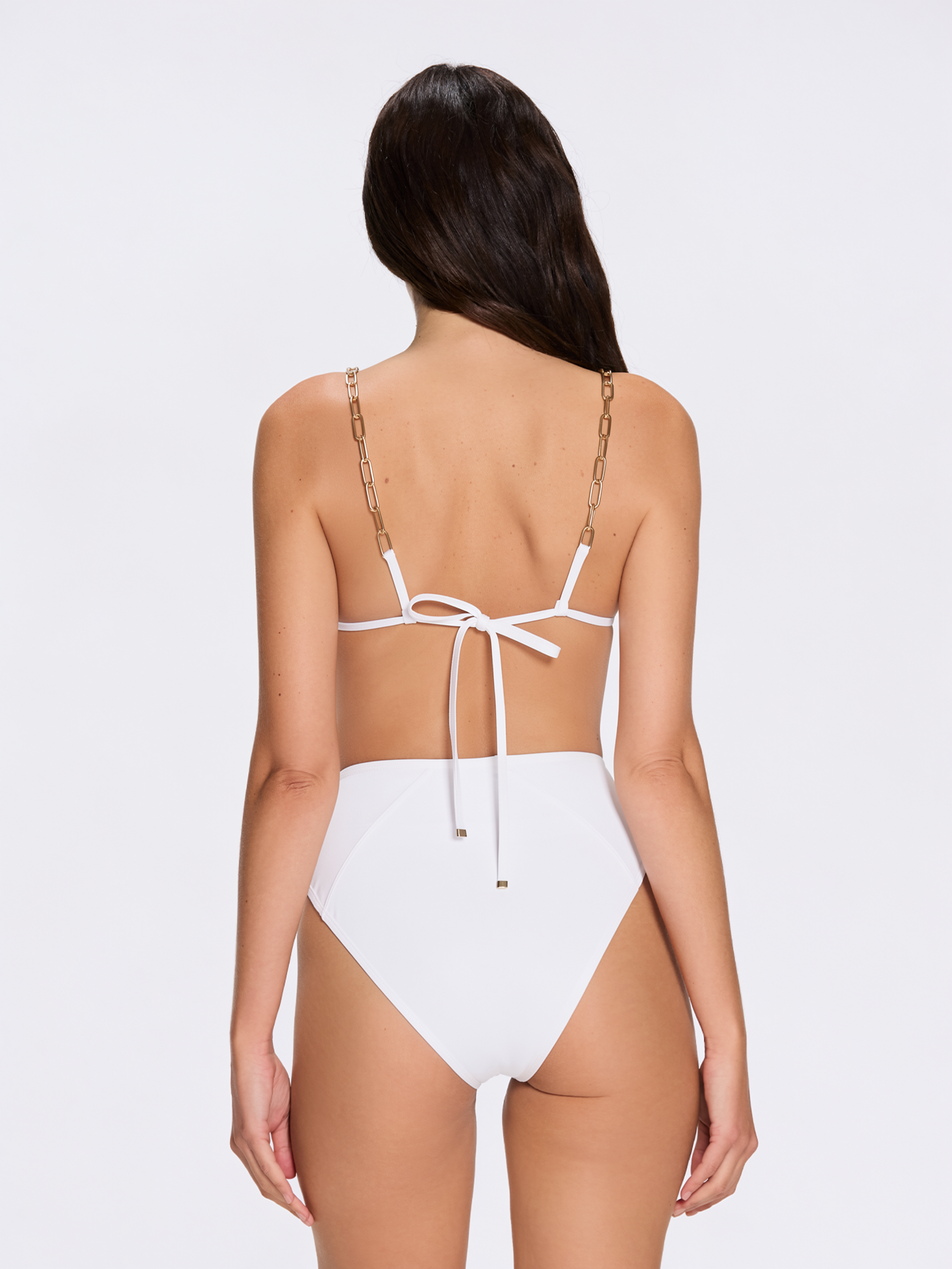 Como White Triangle High Waist Solid Bikini Set | Moeva | Bikini Set | Each week unveils new pieces—luxury swimwear, fluid resort silhouettes, and elevated summer-to-evening essentials designed to carry you from coastal escapes to city nights.