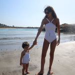 Lyra White Halter Swimsuit (Copy) | Moeva | One-Piece | Each week unveils new pieces—luxury swimwear, fluid resort silhouettes, and elevated summer-to-evening essentials designed to carry you from coastal escapes to city nights.