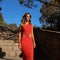 Aslısah Alkoclar - Violet Red One-Shoulder Textured Maxi Dress with Cut-Out Detail | Moeva | Dress | Each week unveils new pieces—luxury swimwear, fluid resort silhouettes, and elevated summer-to-evening essentials designed to carry you from coastal escapes to city nights.