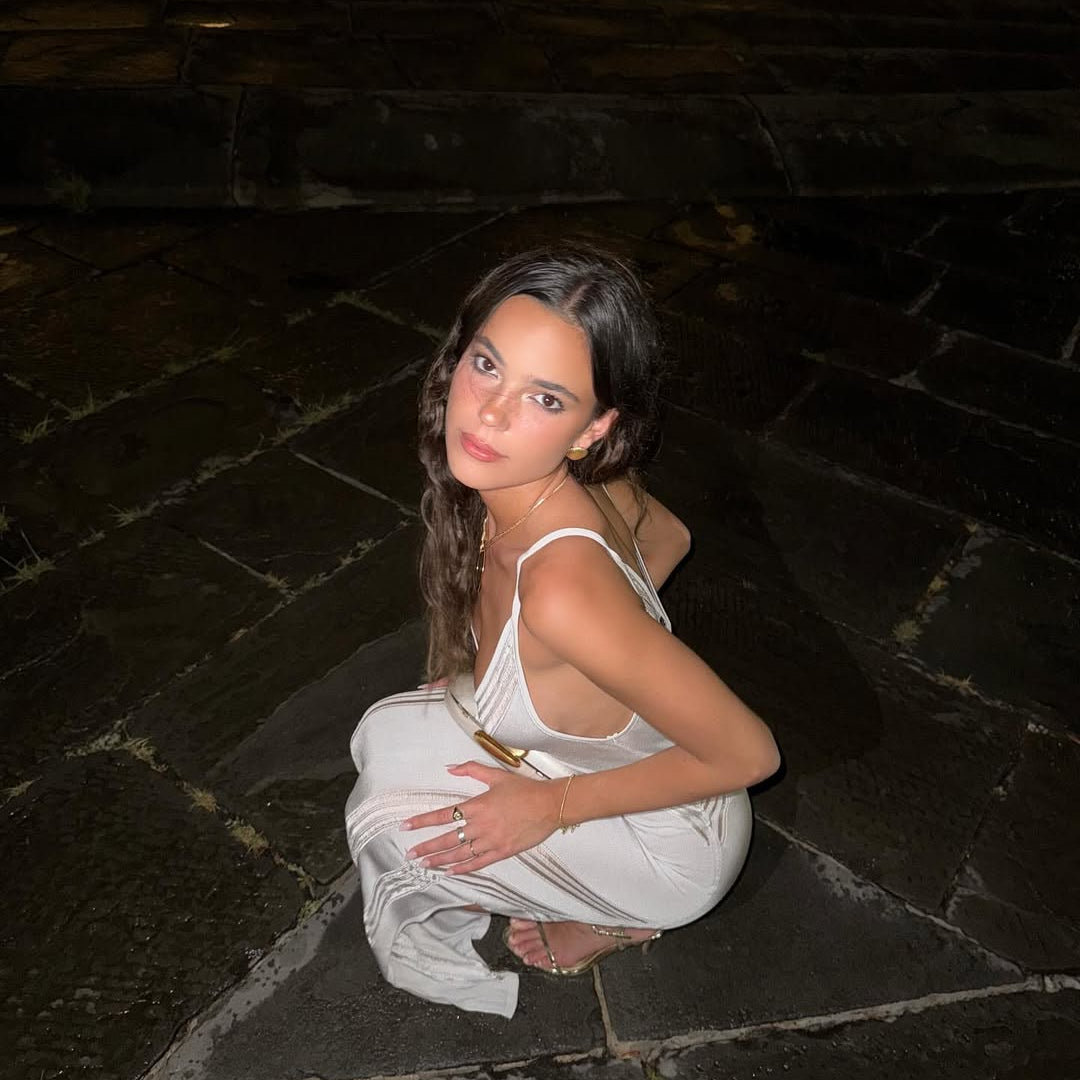 Ella Mendelsohn - Odessa Silver V Neck Knit Maxi Dress | Moeva | Dress | Each week unveils new pieces—luxury swimwear, fluid resort silhouettes, and elevated summer-to-evening essentials designed to carry you from coastal escapes to city nights.