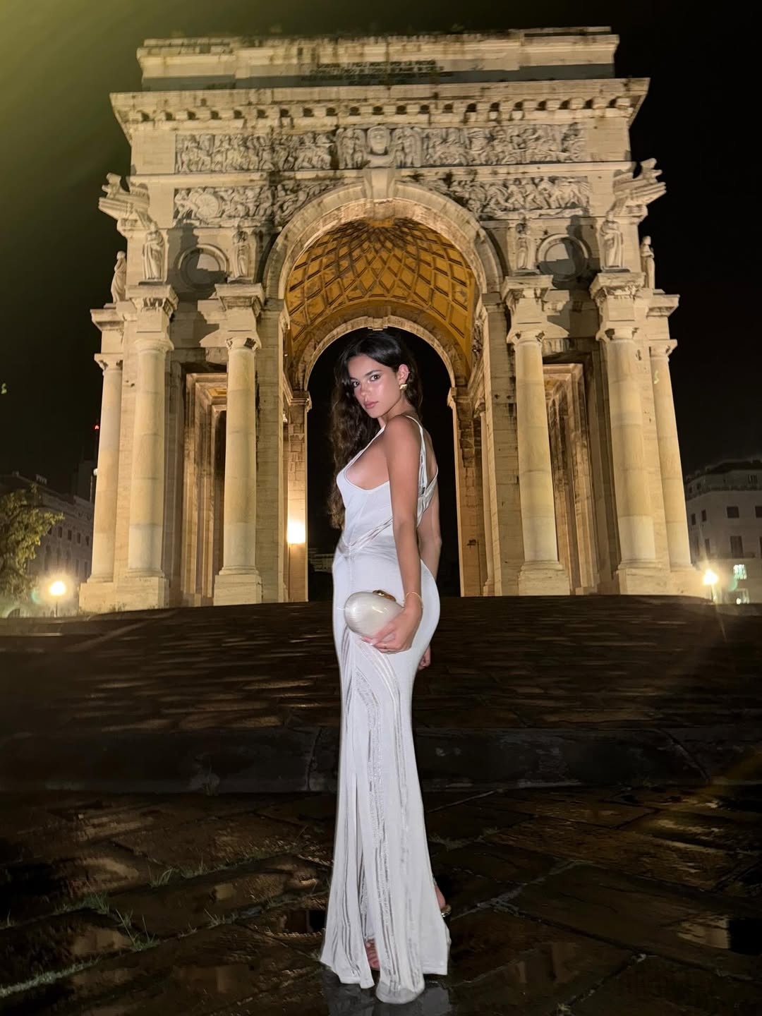 Ella Mendelsohn - Odessa Silver V Neck Knit Maxi Dress | Moeva | Dress | Each week unveils new pieces—luxury swimwear, fluid resort silhouettes, and elevated summer-to-evening essentials designed to carry you from coastal escapes to city nights.