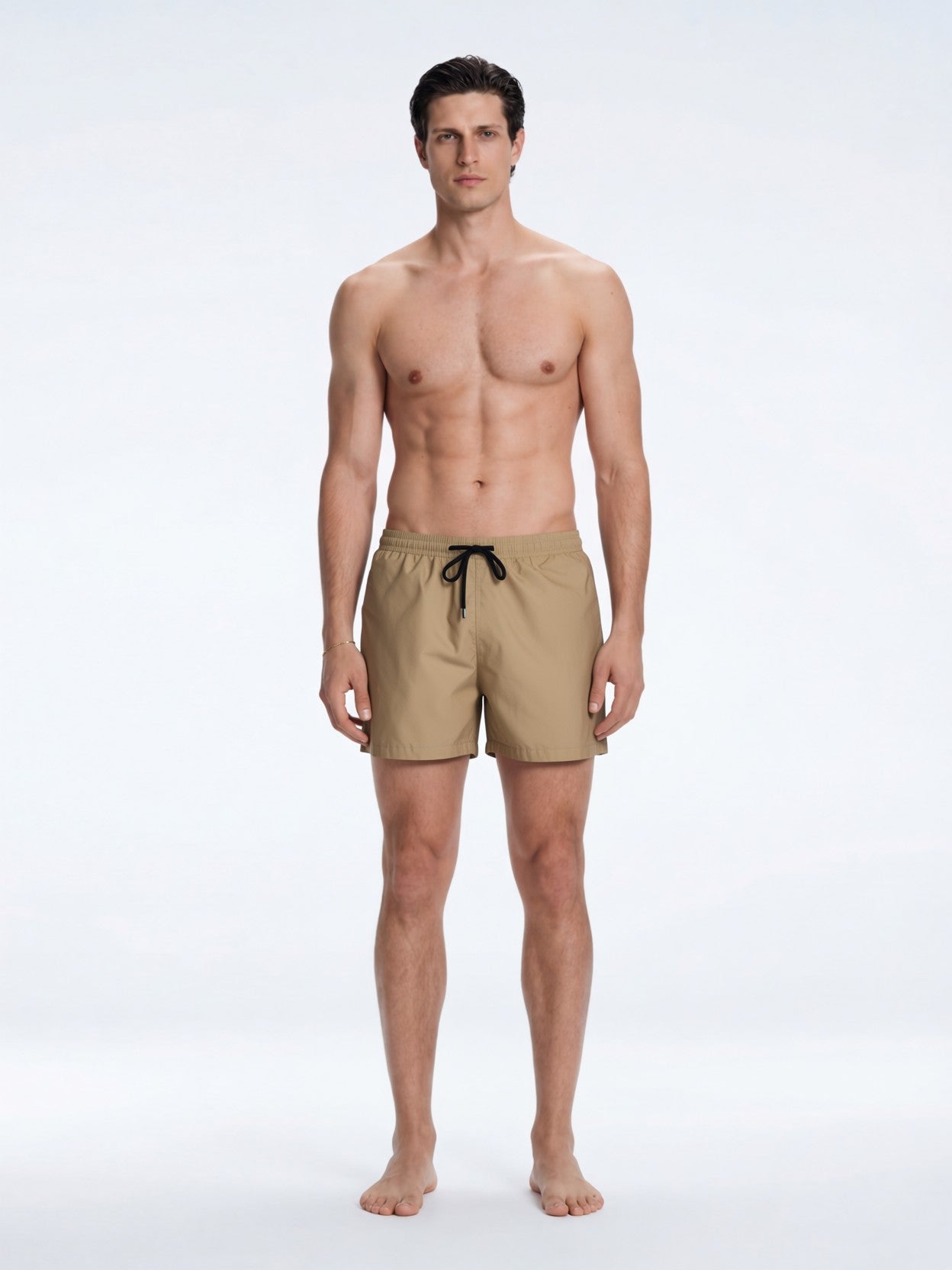 Louis Beige Quick-Dry Swim Shorts | Moeva | Shorts | Each week unveils new pieces—luxury swimwear, fluid resort silhouettes, and elevated summer-to-evening essentials designed to carry you from coastal escapes to city nights.