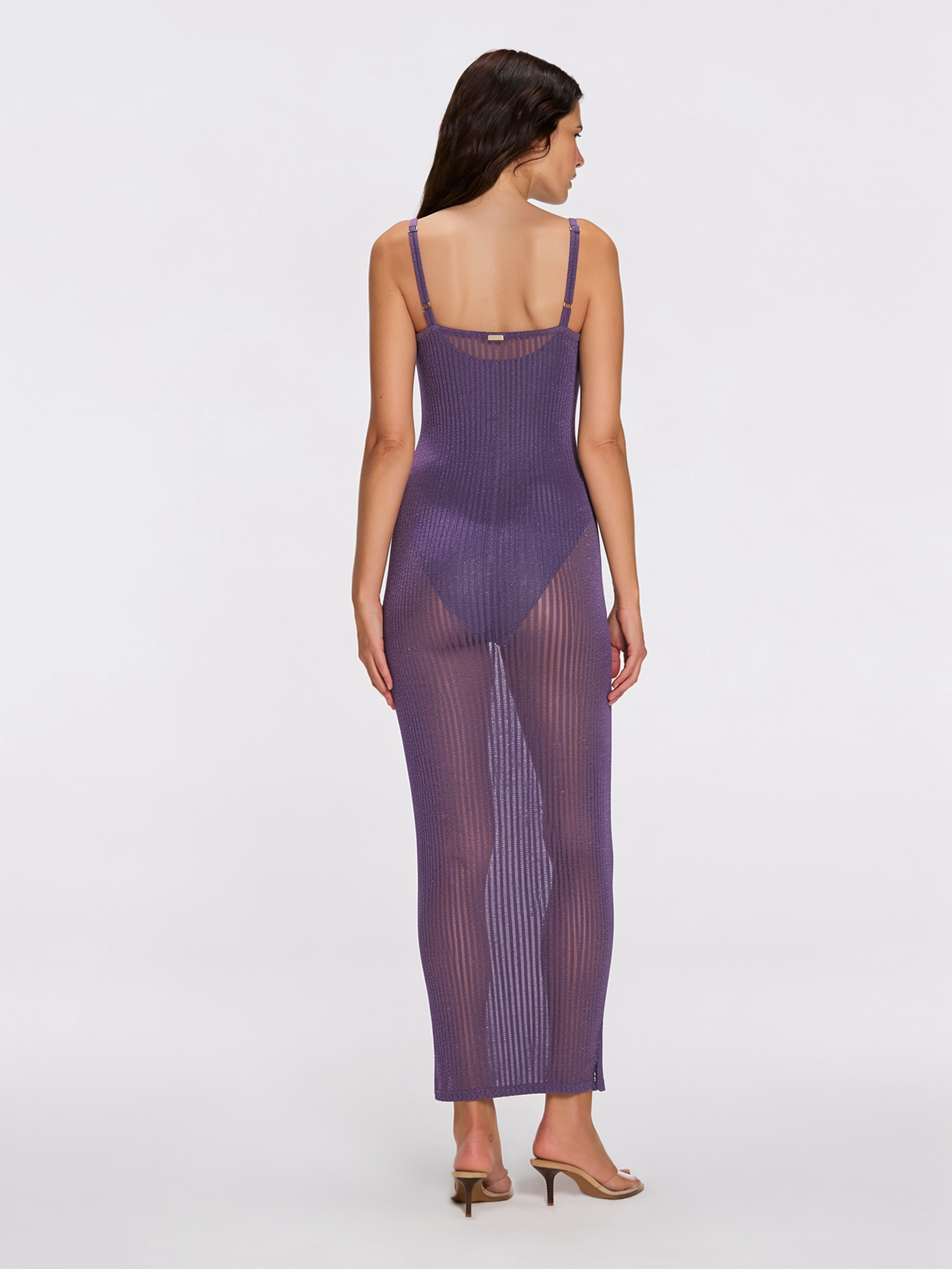 Lulusar Lilac Metallic Knitted Maxi Dress | Moeva | Dress | Each week unveils new pieces—luxury swimwear, fluid resort silhouettes, and elevated summer-to-evening essentials designed to carry you from coastal escapes to city nights.