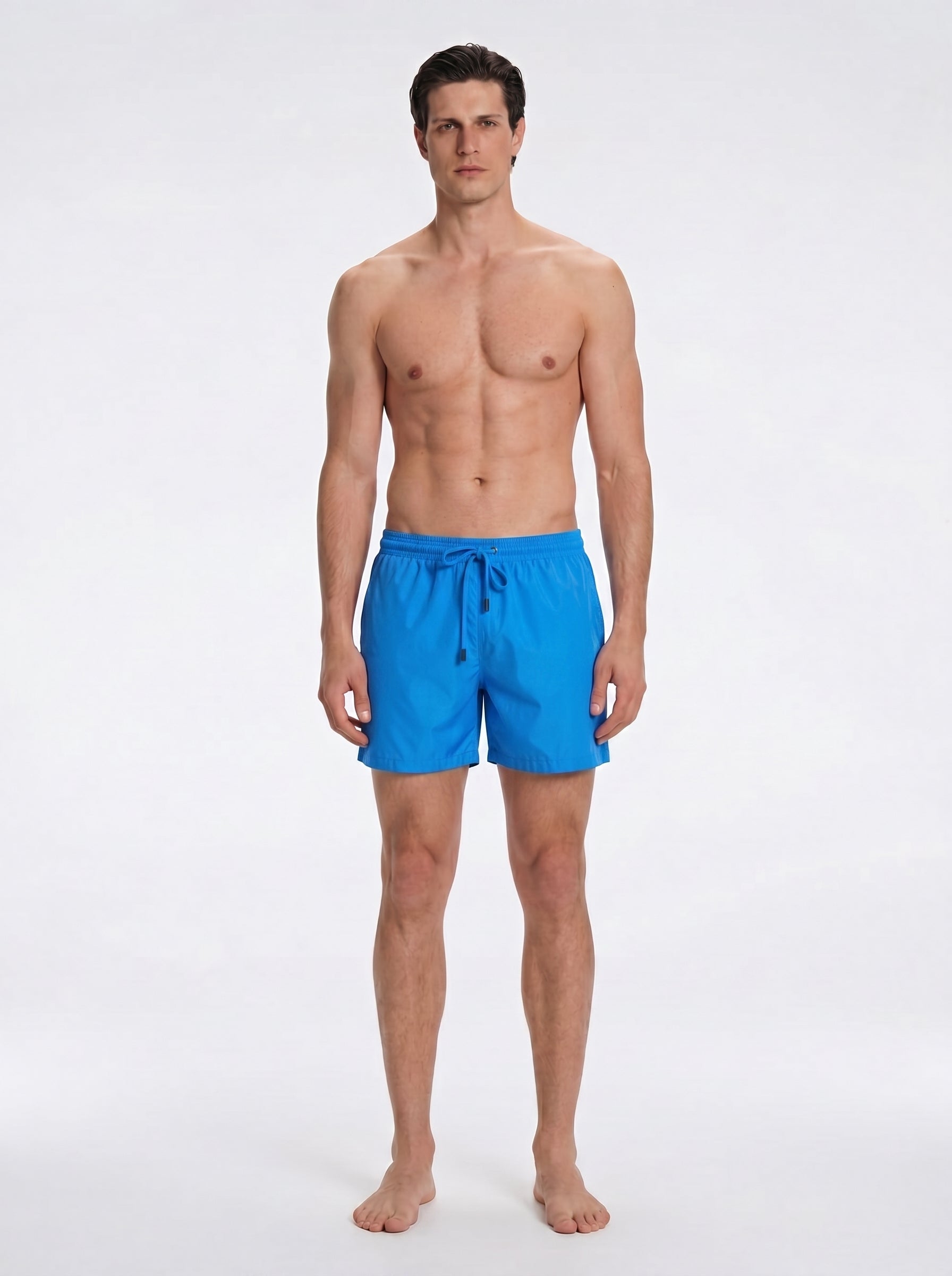 Louis Sax Blue Quick-Dry Swim Shorts | Moeva | Shorts | Each week unveils new pieces—luxury swimwear, fluid resort silhouettes, and elevated summer-to-evening essentials designed to carry you from coastal escapes to city nights.