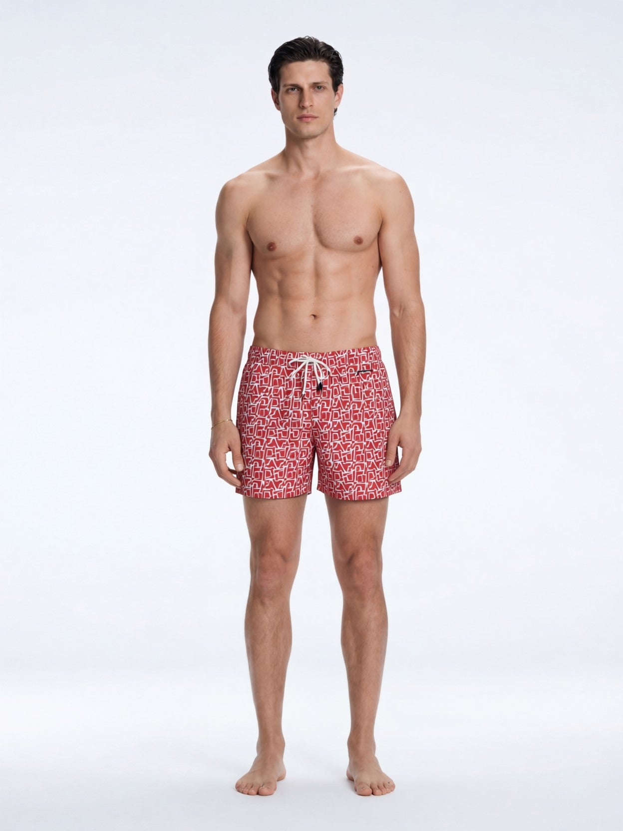 Louis Red Mosaic Quick-Dry Swim Shorts | Moeva | Shorts | Each week unveils new pieces—luxury swimwear, fluid resort silhouettes, and elevated summer-to-evening essentials designed to carry you from coastal escapes to city nights.