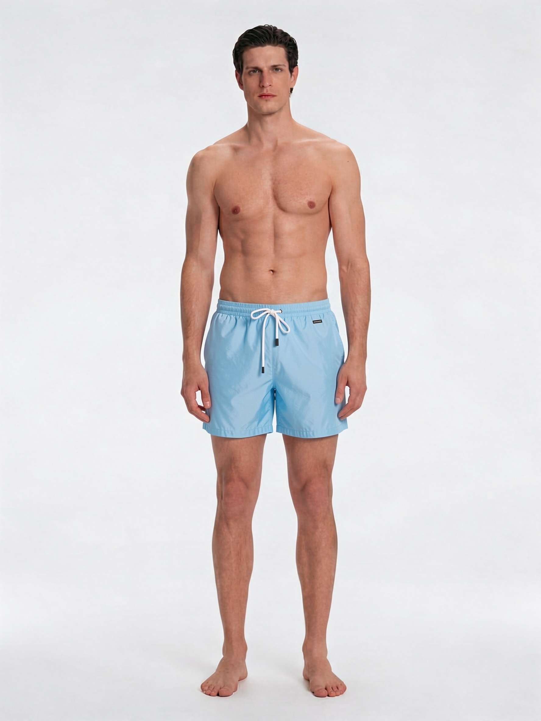Louis Turquoise Quick-Dry Swim Shorts | Moeva | Shorts | Each week unveils new pieces—luxury swimwear, fluid resort silhouettes, and elevated summer-to-evening essentials designed to carry you from coastal escapes to city nights.