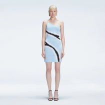 Agatha Blue Knit One Shoulder Mini Dress | Moeva | Dress | Each week unveils new pieces—luxury swimwear, fluid resort silhouettes, and elevated summer-to-evening essentials designed to carry you from coastal escapes to city nights.