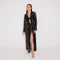Aitana Black Open-Knit Belted Long Kaftan | Moeva | Kaftans | Each week unveils new pieces—luxury swimwear, fluid resort silhouettes, and elevated summer-to-evening essentials designed to carry you from coastal escapes to city nights.