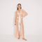 Aitana Orange/White Open-Knit Belted Long Kaftan | Moeva | Kaftans | Each week unveils new pieces—luxury swimwear, fluid resort silhouettes, and elevated summer-to-evening essentials designed to carry you from coastal escapes to city nights.