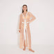 Aitana Orange/White Open-Knit Belted Long Kaftan | Moeva | Kaftans | Each week unveils new pieces—luxury swimwear, fluid resort silhouettes, and elevated summer-to-evening essentials designed to carry you from coastal escapes to city nights.