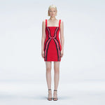Anais Red Degraded Square Neck Mini Dress | Moeva | Dress | Each week unveils new pieces—luxury swimwear, fluid resort silhouettes, and elevated summer-to-evening essentials designed to carry you from coastal escapes to city nights.