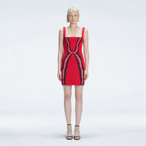 Anais Red Degraded Square Neck Mini Dress | Moeva | Dress | Each week unveils new pieces—luxury swimwear, fluid resort silhouettes, and elevated summer-to-evening essentials designed to carry you from coastal escapes to city nights.