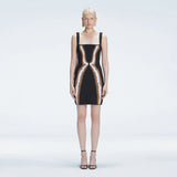 Anais Black Degraded Square Neck Mini Dress | Moeva | Dress | Each week unveils new pieces—luxury swimwear, fluid resort silhouettes, and elevated summer-to-evening essentials designed to carry you from coastal escapes to city nights.