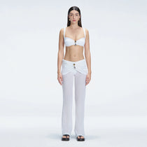 Angelique White High Waist Beach Pant | Moeva | Pants | Each week unveils new pieces—luxury swimwear, fluid resort silhouettes, and elevated summer-to-evening essentials designed to carry you from coastal escapes to city nights.