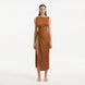 Apollo Brown Satin Sleeveless Long Dress with Side Slit | Moeva | RTW Dresses | Each week unveils new pieces—luxury swimwear, fluid resort silhouettes, and elevated summer-to-evening essentials designed to carry you from coastal escapes to city nights.