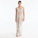 Aster Silver Mesh Tie Front Maxi Dress | Moeva | Dress | Each week unveils new pieces—luxury swimwear, fluid resort silhouettes, and elevated summer-to-evening essentials designed to carry you from coastal escapes to city nights.
