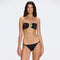 Astrid Black Bandeau Gold Detail Satin Bikini Top | Moeva | Bikini Top | Each week unveils new pieces—luxury swimwear, fluid resort silhouettes, and elevated summer-to-evening essentials designed to carry you from coastal escapes to city nights.