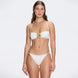 Astrid White Bandeau Gold Detail Satin Bikini Top | Moeva | Bikini Top | Each week unveils new pieces—luxury swimwear, fluid resort silhouettes, and elevated summer-to-evening essentials designed to carry you from coastal escapes to city nights.
