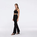 Aureline Top And Colette Knitted High Waist Black Pants Set | Moeva | RTW Bustiers | Each week unveils new pieces—luxury swimwear, fluid resort silhouettes, and elevated summer-to-evening essentials designed to carry you from coastal escapes to city nights.