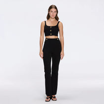 Aureline Top And Colette Knitted High Waist Black Pants Set | Moeva | RTW Bustiers | Each week unveils new pieces—luxury swimwear, fluid resort silhouettes, and elevated summer-to-evening essentials designed to carry you from coastal escapes to city nights.