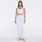 Aureline White Knitted Scoop Neck Gold Buttoned Crop Top | Moeva | Crop Top | Each week unveils new pieces—luxury swimwear, fluid resort silhouettes, and elevated summer-to-evening essentials designed to carry you from coastal escapes to city nights.