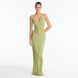 Azalea Green Knitted Maxi Dress with Side Mesh Panels | Moeva | Dress | Each week unveils new pieces—luxury swimwear, fluid resort silhouettes, and elevated summer-to-evening essentials designed to carry you from coastal escapes to city nights.