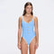 Azurea Underwired Gold Button Detail Blue Swimsuit | Moeva | Swimsuit | Each week unveils new pieces—luxury swimwear, fluid resort silhouettes, and elevated summer-to-evening essentials designed to carry you from coastal escapes to city nights.