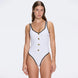 Azurea Underwired Gold Button Detail White Swimsuit | Moeva | Swimsuit | Each week unveils new pieces—luxury swimwear, fluid resort silhouettes, and elevated summer-to-evening essentials designed to carry you from coastal escapes to city nights.