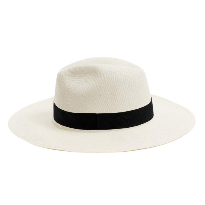 Billy Natural Straw Hat with Grosgrain Black Band | Moeva | Hat | Each week unveils new pieces—luxury swimwear, fluid resort silhouettes, and elevated summer-to-evening essentials designed to carry you from coastal escapes to city nights.