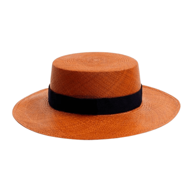 Miller Orange Hat With Black Trim | Moeva | Hat | Each week unveils new pieces—luxury swimwear, fluid resort silhouettes, and elevated summer-to-evening essentials designed to carry you from coastal escapes to city nights.