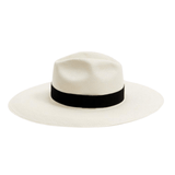 Brett White Hat With Black Trim