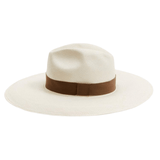 Brett White Hat With Nude Trim