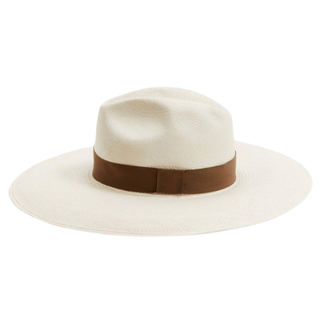 Brett White Hat With Nude Trim | Moeva | Hats | Each week unveils new pieces—luxury swimwear, fluid resort silhouettes, and elevated summer-to-evening essentials designed to carry you from coastal escapes to city nights.