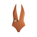 Bridget Shiny Orange Swimsuit