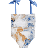 Ilaria Blue Abstract Kids Swimsuit