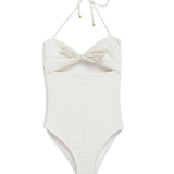 Blossom Seersucker White Swimsuit