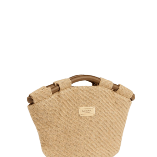 Nena Nude Natural Straw Top Handle Tote Bag | Moeva | Bag | Each week unveils new pieces—luxury swimwear, fluid resort silhouettes, and elevated summer-to-evening essentials designed to carry you from coastal escapes to city nights.