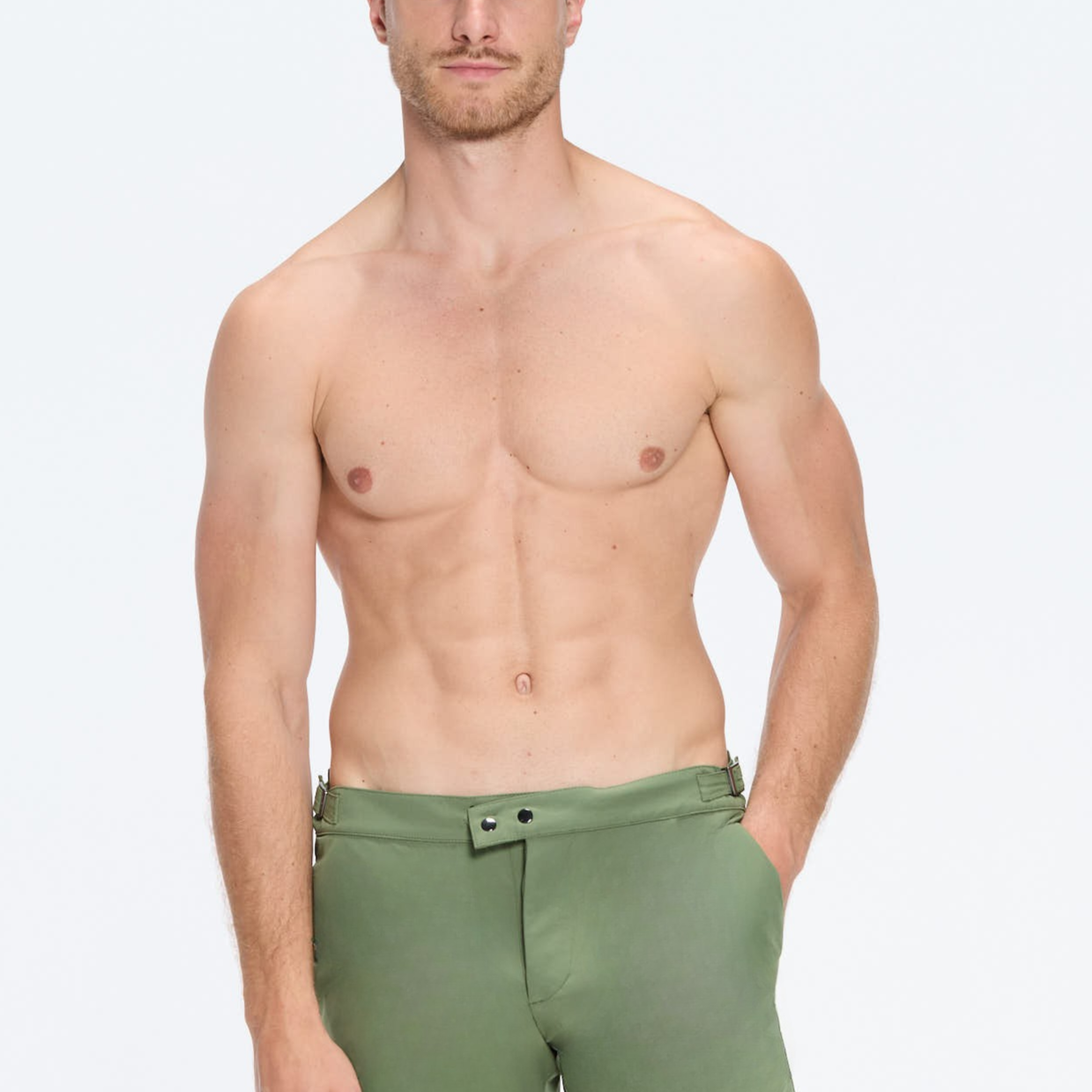 Jack Army Green Bulldog Swim Shorts | Moeva | Shorts | Each week unveils new pieces—luxury swimwear, fluid resort silhouettes, and elevated summer-to-evening essentials designed to carry you from coastal escapes to city nights.
