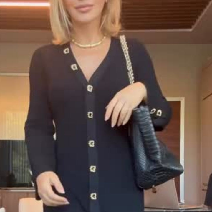 Aslı Şen - Brezia Black Knitted Maxi Dress With Long Sleeve | Moeva | Dress | Each week unveils new pieces—luxury swimwear, fluid resort silhouettes, and elevated summer-to-evening essentials designed to carry you from coastal escapes to city nights.