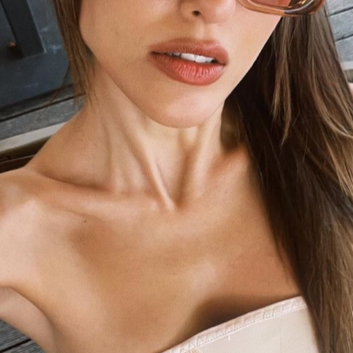 Dilan Deniz - Marche Transparent Beige Sunglasses | Moeva | Sunglasses | Each week unveils new pieces—luxury swimwear, fluid resort silhouettes, and elevated summer-to-evening essentials designed to carry you from coastal escapes to city nights.