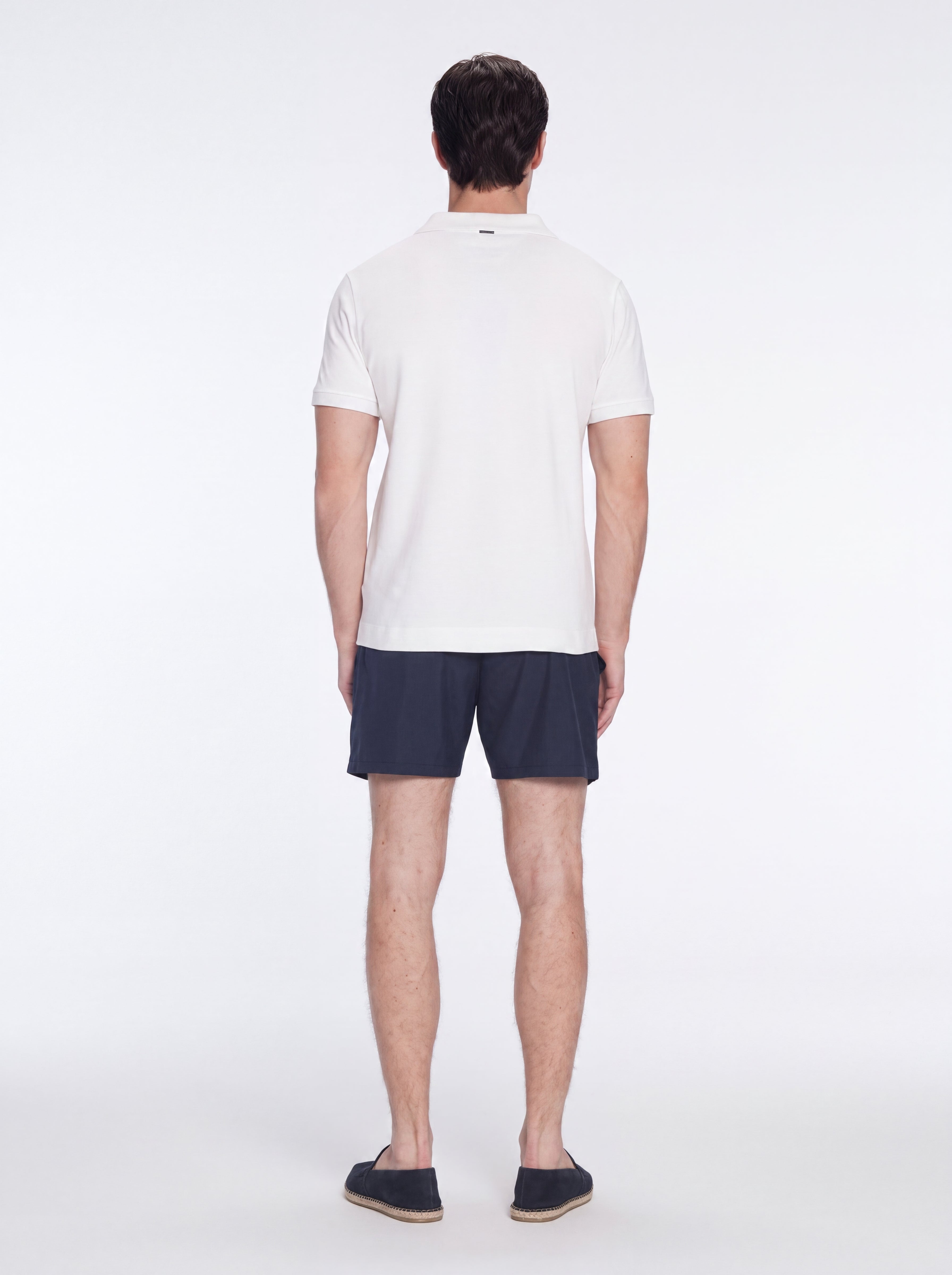 Atticus White V-Neck Polo T-Shirt | Moeva | T-Shirt | Each week unveils new pieces—luxury swimwear, fluid resort silhouettes, and elevated summer-to-evening essentials designed to carry you from coastal escapes to city nights.