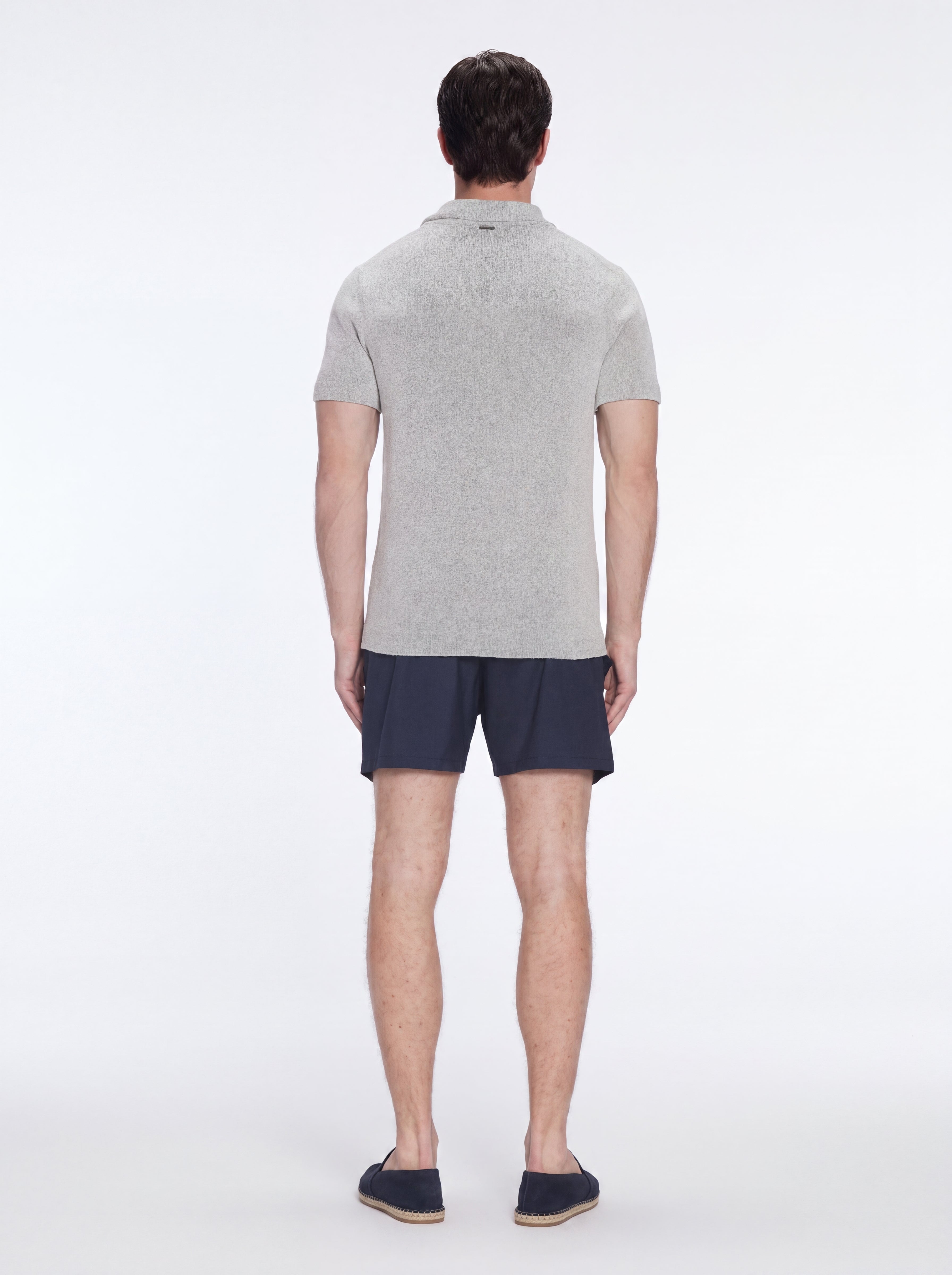 Atticus Grey V-Neck Polo T-Shirt | Moeva | T-Shirt | Each week unveils new pieces—luxury swimwear, fluid resort silhouettes, and elevated summer-to-evening essentials designed to carry you from coastal escapes to city nights.